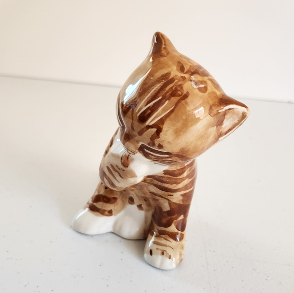 Vintage Studio Six Fulham Orange Tabby Cat Figurine Eclectic Decor Crazy Cats - Picture 4 of 7